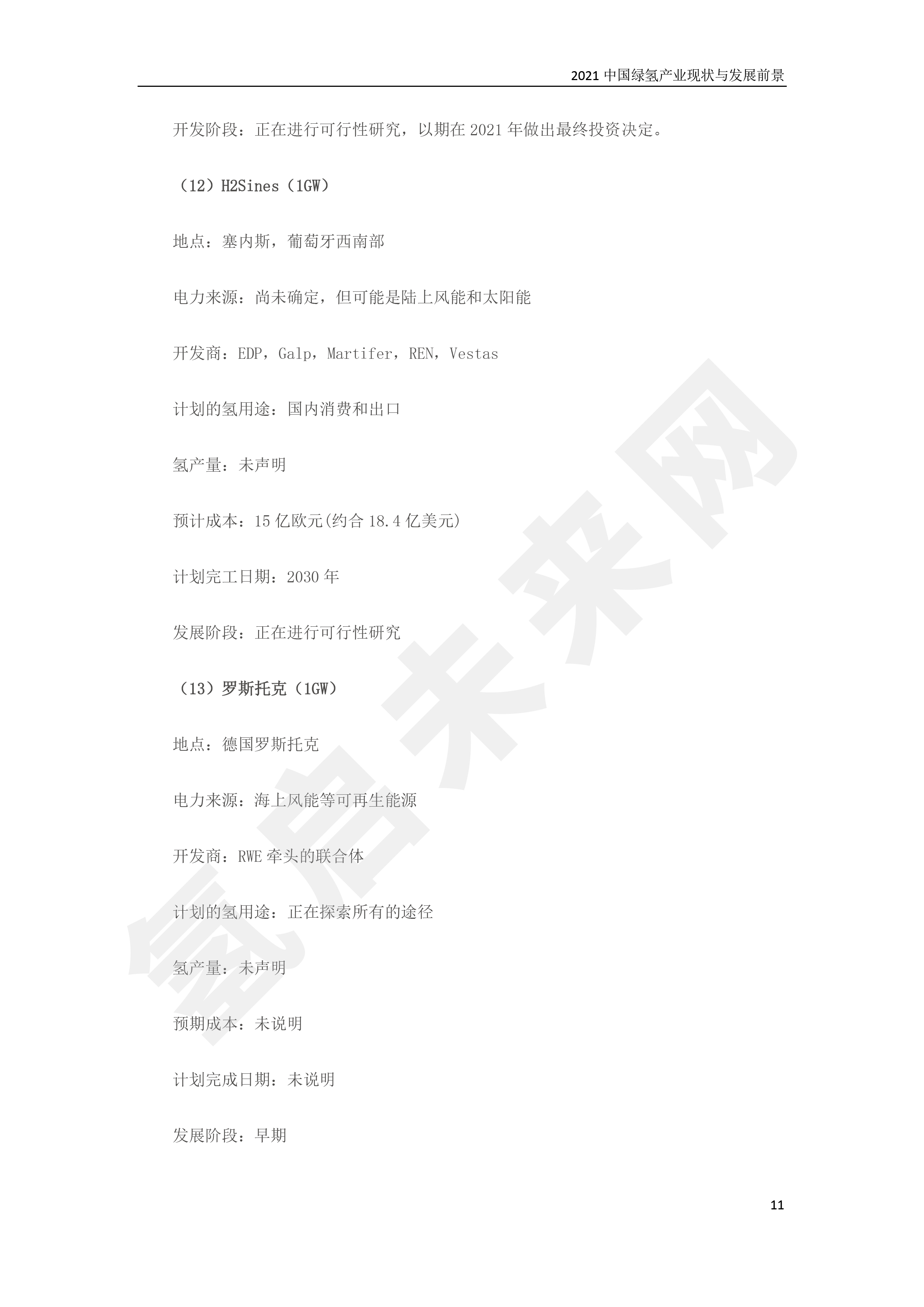 2021 中國綠氫產業現狀與發展前景 （簡版）