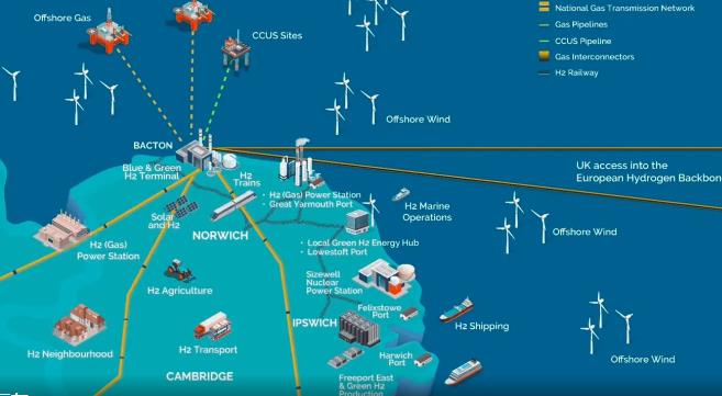 英國東部氫原子團愿景揭曉